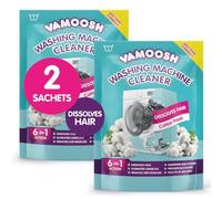 Vamoosh Nettoyant 6 en 1 pour machine à laver, dissout les cheveux, élimine les mauvaises odeurs, élimine le calcaire, nettoyage en profondeur, laisse une odeur fraîche, antibactérien, détartrant, 2