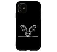 Vampire Bat Line Art Minimaliste Wildlife Drawing Coque pour iPhone 11