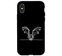 Vampire Bat Line Art Minimaliste Wildlife Drawing Coque pour iPhone X/XS
