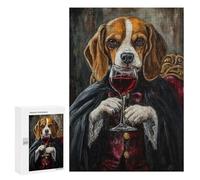 Vampire Beagle with Wine Glass Puzzle 1000 Pièces Educa Jouet en Bois Cadeau Unique Décoration Intérieure Jeu Éducatif Challenge Toy Adultes Et Enfants À Partir De 14 Ans 300 PCS