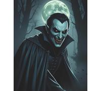 Vampire Beast Notebook - Gothic Horror Journal with Red-Eyed Monster, Full Moon, and Haunted Forest Scene: Terrifying Vampire Creature in Black Cloak ... Fans, Gothic Writers, and Dark Fantasy Lovers