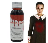 Vampire Blood - 100 ml de liquide de sang faux réaliste, Prop de maquillage lavable | Gel d'éclaboussure non toxique non toxique pour les costumes de mariage vampires, sang artificiel pour v