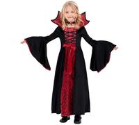 Vampire Costume pour filles Gothic Royal Vampire Costume Kids For Dress Up Party Cosplay TheMed Party S