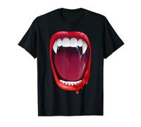 Vampire Crocs Bouche Dents Sang Dracula Halloween T-Shirt