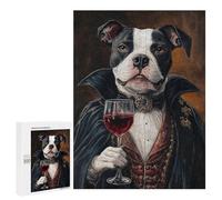 Vampire Dog in Formal Attire Puzzle 1000 Pièces Educa Jouet en Bois Cadeau Unique Décoration Intérieure Jeu Éducatif Challenge Toy Adultes Et Enfants À Partir De 14 Ans 500 PCS