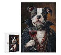 Vampire Dog in Formal Attire Puzzle 1000 Pièces Educa Jouet en Bois Cadeau Unique Décoration Intérieure Jeu Éducatif Challenge Toy Adultes Et Enfants À Partir De 14 Ans 300 PCS