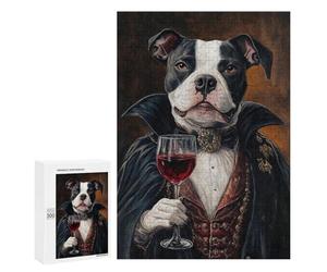 Vampire Dog in Formal Attire Puzzle 1000 Pièces Educa Jouet en Bois Cadeau Unique Décoration Intérieure Jeu Éducatif Challenge Toy Adultes Et Enfants À Partir De 14 Ans 300 PCS