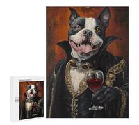 Vampire Dog with Wine Glass-1 Puzzle 1000 Pièces Educa Jouet en Bois Cadeau Unique Décoration Intérieure Jeu Éducatif Challenge Toy Adultes Et Enfants À Partir De 14 Ans 500 PCS