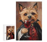 Vampire Dog with Wine Glass -1 Puzzle 1000 Pièces Educa Jouet en Bois Cadeau Unique Décoration Intérieure Jeu Éducatif Challenge Toy Adultes Et Enfants À Partir De 14 Ans 1000 PCS