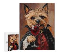 Vampire Dog with Wine Glass -1 Puzzle 500 Pièces Educa Jouet en Bois Cadeau Unique Décoration Intérieure Jeu Éducatif Challenge Toy Adultes Et Enfants À Partir De 14 Ans 500 PCS