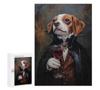 Vampire Dog with Wine Glass -2 Puzzle 1000 Pièces Educa Jouet en Bois Cadeau Unique Décoration Intérieure Jeu Éducatif Challenge Toy Adultes Et Enfants À Partir De 14 Ans 300 PCS