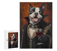 Vampire Dog with Wine Glass-2 Puzzle 1000 Pièces Educa Jouet en Bois Cadeau Unique Décoration Intérieure Jeu Éducatif Challenge Toy Adultes Et Enfants À Partir De 14 Ans 300 PCS
