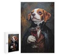 Vampire Dog with Wine Glass -2 Puzzle 1000 Pièces Educa Jouet en Bois Cadeau Unique Décoration Intérieure Jeu Éducatif Challenge Toy Adultes Et Enfants À Partir De 14 Ans 1000 PCS