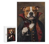 Vampire Dog with Wine Glass-3 Puzzle 1000 Pièces Educa Jouet en Bois Cadeau Unique Décoration Intérieure Jeu Éducatif Challenge Toy Adultes Et Enfants À Partir De 14 Ans 300 PCS