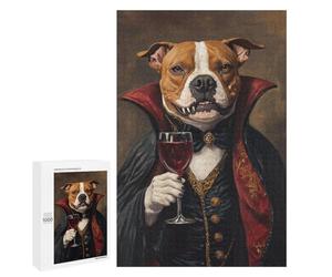 Vampire Dog with Wine Glass-3 Puzzle 1000 Pièces Educa Jouet en Bois Cadeau Unique Décoration Intérieure Jeu Éducatif Challenge Toy Adultes Et Enfants À Partir De 14 Ans 1000 PCS