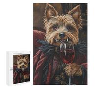 Vampire Dog with Wine Glass Puzzle 1000 Pièces Educa Jouet en Bois Cadeau Unique Décoration Intérieure Jeu Éducatif Challenge Toy Adultes Et Enfants À Partir De 14 Ans 1000 PCS
