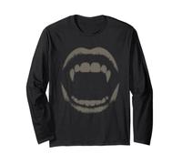 Vampire Fangs Vintage y2k Grunge Emo Graphic Manche Longue