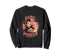 Vampire Girl Power Retro Halloween Pin Up Gothique Design Sweatshirt