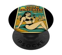 Vampire Goth Summer Sunscreen SPF 666 PopSockets PopGrip Adhésif