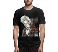 Vampire Knight Comfortable Fashion Summer Pullover Men's Crewneck T-Shirt Short Sleeve Top Unisex Pure Cotton Tee Black XL