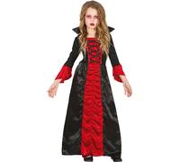 Vampire Nuit Noir Rouge Costume Halloween Enfants Aventure Hantée Ténèbres Comte Tenue Fantastique Vêtements Manches Longues Frissons Fête, Taille : 110/116 Couleur : Noir