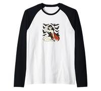Vampire Pinup Girl Rétro Gothique Halloween Sexy Spooky Design Manche Raglan