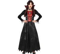Vampire robe Halloween enfant Cape noire Doublure rouge Mystique, Taille : 140/146 Couleur : Noir