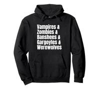 Vampires Loups-Garous Zombies Banshees Gargouilles Halloween Sweat à Capuche
