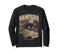 Vampurr Bites Again Catula Chat Vampire Amusant d'halloween Manche Longue