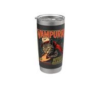 Vampurr Bites Again, cette fois, c'est Halloween, un chat purronal Gobelet isotherme en acier inoxydable double paroi