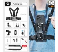 Vamson-Sangle de poitrine rotative pour iPhone,support de téléphone intelligent,ceinture,corps,SFP,Gopro,Fore10,9,8- G-B42297036
