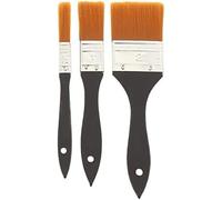 Van Bleiswijck Set de 3 pinceaux acryliques Plats pour Peinture à l'huile Conviennent également comme pinceaux pour travaux de Peinture Différentes Tailles de 1 cm, 2 cm et 5 cm