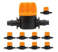 Van d'Arrosage,10 Pièces Vannes d'Arrêt pour Micro-Irrigation - Pièces Anti-Fuite Dispositifs de Coupure pour Système de Tuyauterie Extérieur Garage Jardin Intérieur Serre Cour