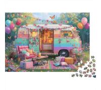 Van de Camping rétro 1000 Pièces Stock De Cartes Premium Puzzle Classique Adolescents Fans 12-18 Ans Entraînement du Cerveau Joyeux Cadeau Le 38x26cm/1000pcs