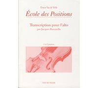 VAN DE VELDE - Ecole des Positions: 4ª y 5ª Posicion para Viola (Borsarello)