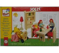 Van der Doelen Dollhouse Furniture Dining Room avec chariot