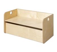 Van Dijk Toys Banc Cube en Bois/Banc pour Enfants avec Espace de Rangement Naturel - 70x35x35cm à partir de 1 an (Qualité de la Garde d'enfants)
