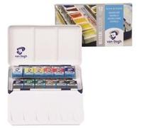 Van Gogh – Set aquarelle Royal Talens – Boîte métal 12 demi-godets