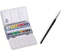 Van Gogh - Aquarelle Van Gogh 12 Demi-Godets set metal + 1 pinceaux