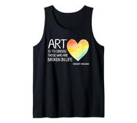 Van Gogh Art Citation Broken Life Artist Inspiration Heart Vibe Débardeur
