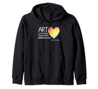 Van Gogh Art Citation Broken Life Artist Inspiration Heart Vibe Sweat à Capuche