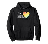 Van Gogh Art Citation Broken Life Artist Inspiration Heart Vibe Sweat à Capuche