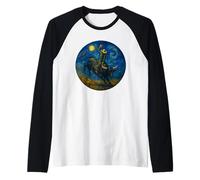 Van Gogh Bull Riding Cowboy Western Rodéo Manche Raglan