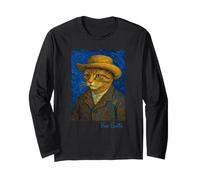 Van Gogh Chaton Lover Autoportrait Artiste Style Manche Longue