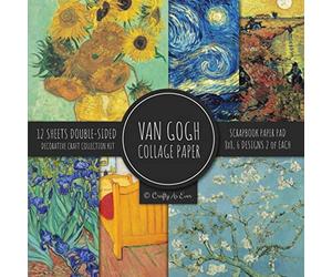 Van Gogh Collage Paper for Scrapbooking: Famous Paintings, Fine Art Prints, Vintage Crafts Decorative Paper