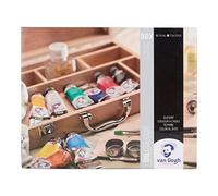 Royal Talens Van Gogh – Coffret peinture à l'huile en bois Set de base 10 x 40 ml bleu, accessoires