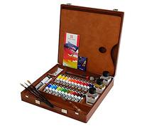 Van Gogh couleurs à l'huile, 24x20ml Tubes + 2x60ml Tubes + Accessoires, Coffret bois Expert Set