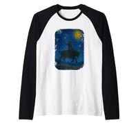 Van Gogh Cowboy Bull Rider Rodeo Western Manche Raglan
