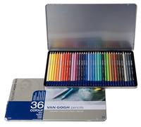 Van Gogh Crayons Set de 36 couleurs - Crayons de couleur artistiques résistants à la lumière - Bois de cèdre écologique - Application intense et facile, idéal pour artistes exigeants