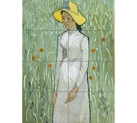 Van Gogh Girl In White Painting XL Giant Panel Poster (8 Sections) Fille La peinture Affiche